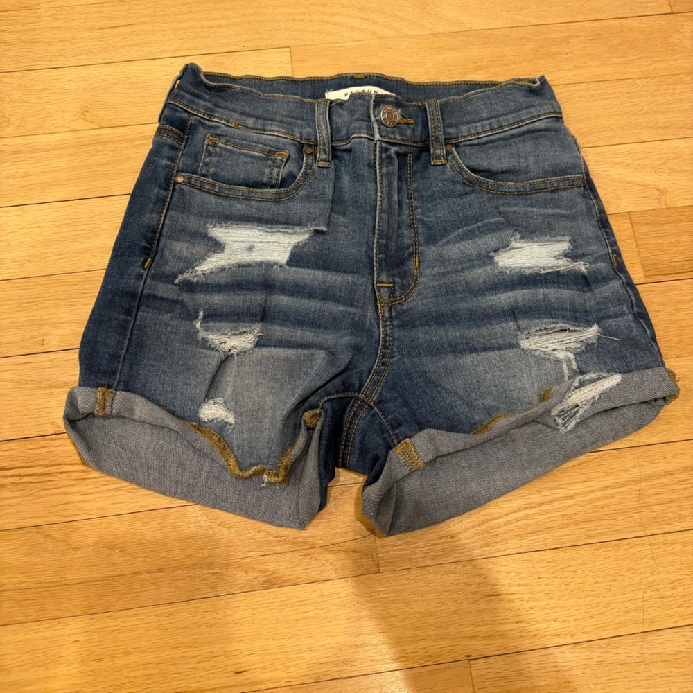 PacSun Blue Distressed Jean Shorts